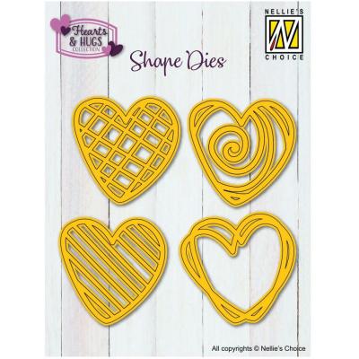 Nellie's Choice Cutting Dies - Doodle Hearts